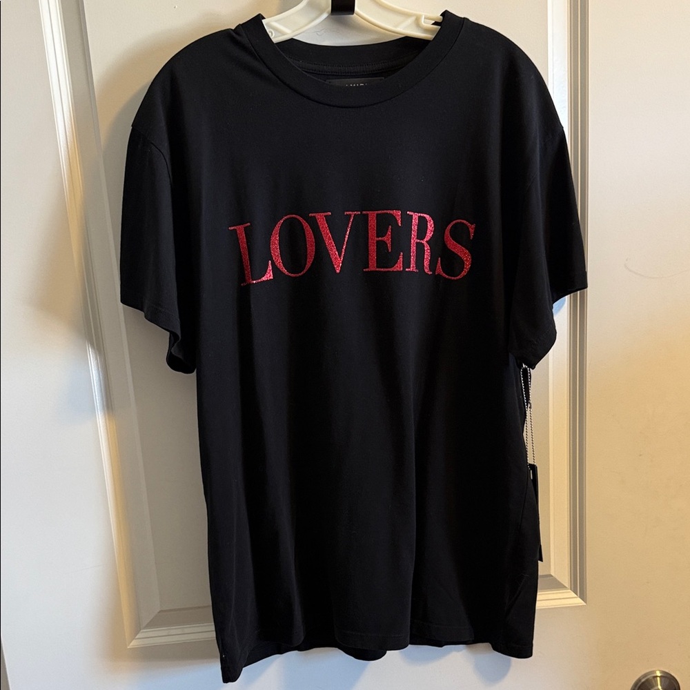 AMIRI Black Tee with Red Print